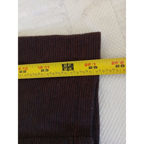 VINCE Mens Hoddie Size L/G  Burgundy Black Striped Long Sleeve Pullover - Picture 11 of 13